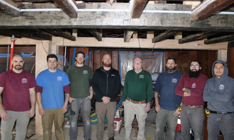 Colonial Restorations crew on site