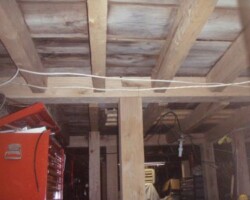 OLYMPUS DIGITAL CAMERA crawl space with wooden beams